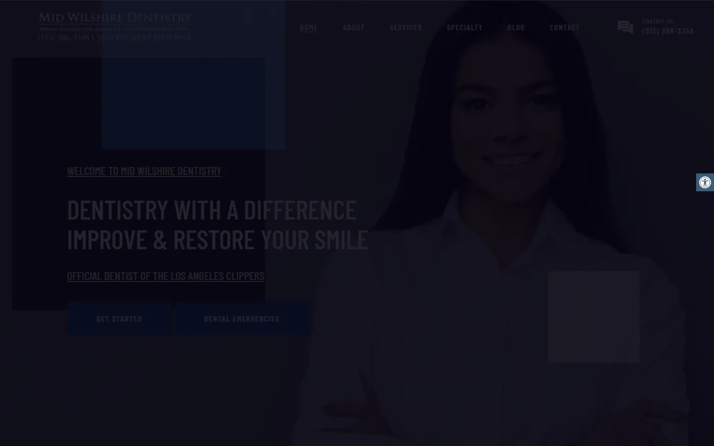 Mid Wilshire Dentistry website