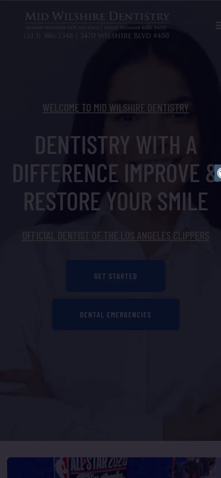 Mid Wilshire Dentistry website
